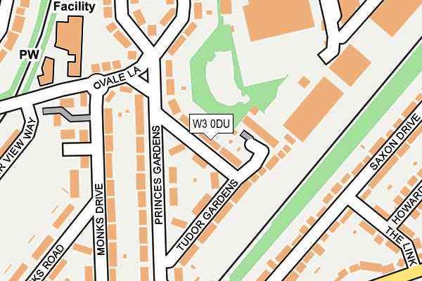 W3 0DU map - OS OpenMap – Local (Ordnance Survey)