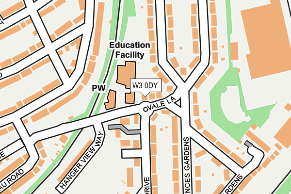 W3 0DY map - OS OpenMap – Local (Ordnance Survey)