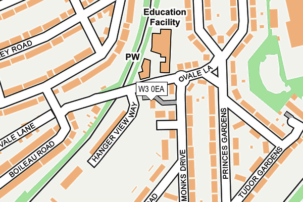W3 0EA map - OS OpenMap – Local (Ordnance Survey)