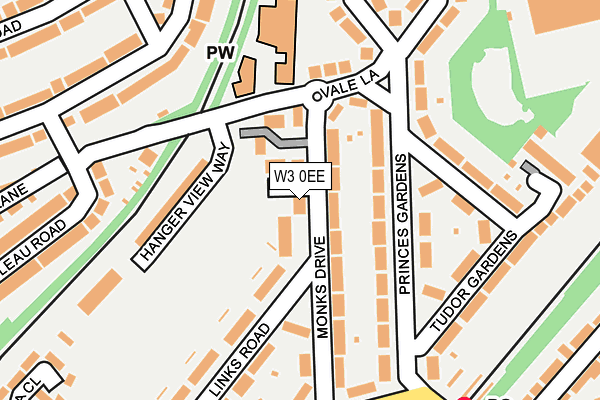 W3 0EE map - OS OpenMap – Local (Ordnance Survey)