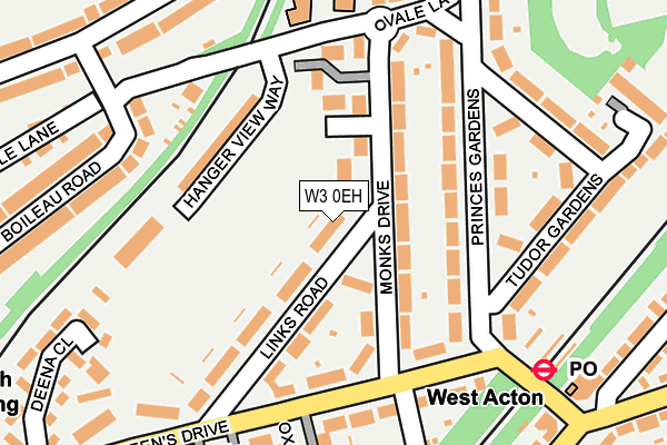 W3 0EH map - OS OpenMap – Local (Ordnance Survey)
