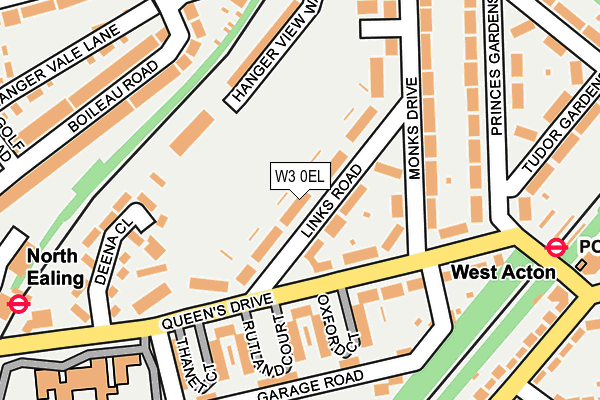 W3 0EL map - OS OpenMap – Local (Ordnance Survey)