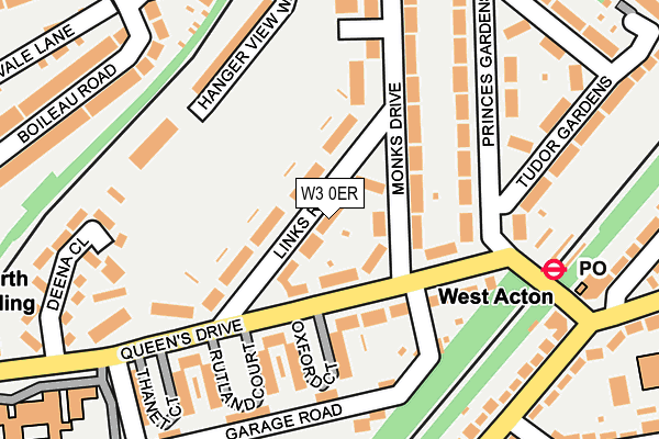 W3 0ER map - OS OpenMap – Local (Ordnance Survey)