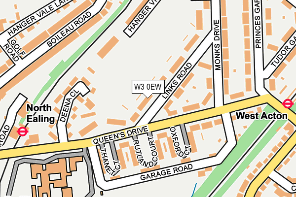 W3 0EW map - OS OpenMap – Local (Ordnance Survey)