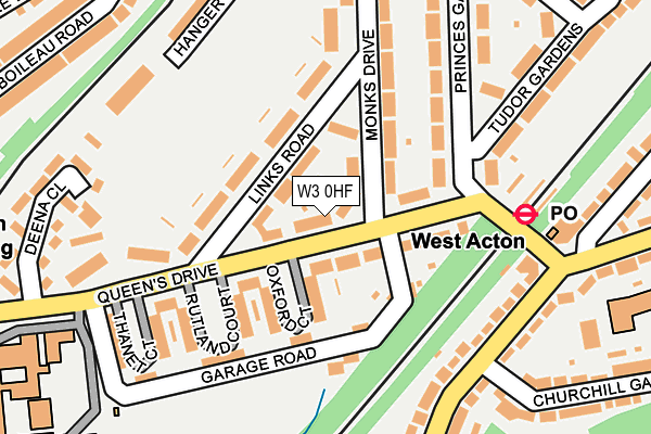 W3 0HF map - OS OpenMap – Local (Ordnance Survey)