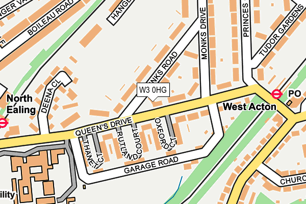 W3 0HG map - OS OpenMap – Local (Ordnance Survey)