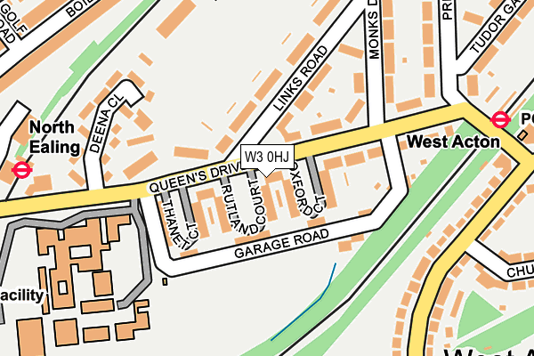 W3 0HJ map - OS OpenMap – Local (Ordnance Survey)