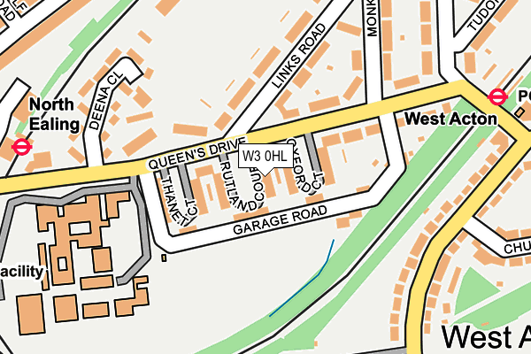 W3 0HL map - OS OpenMap – Local (Ordnance Survey)
