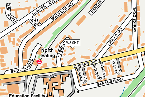 W3 0HT map - OS OpenMap – Local (Ordnance Survey)