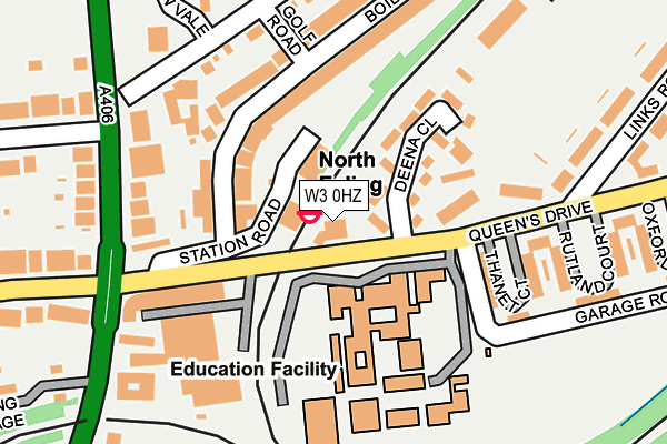 W3 0HZ map - OS OpenMap – Local (Ordnance Survey)