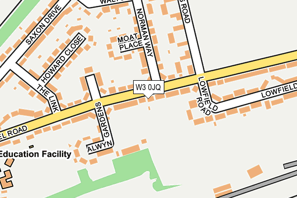 W3 0JQ map - OS OpenMap – Local (Ordnance Survey)