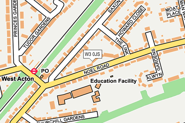 W3 0JS map - OS OpenMap – Local (Ordnance Survey)