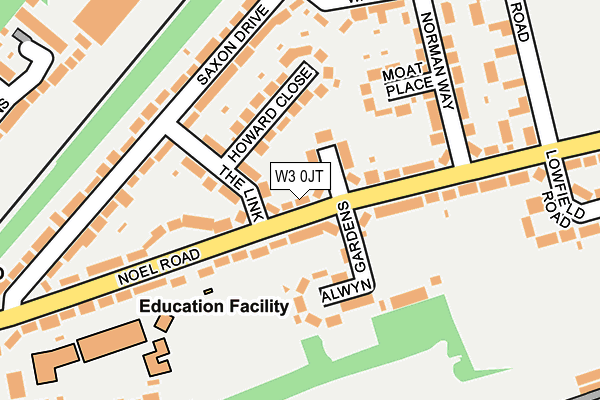 W3 0JT map - OS OpenMap – Local (Ordnance Survey)