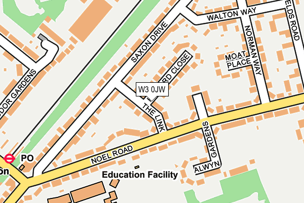 W3 0JW map - OS OpenMap – Local (Ordnance Survey)