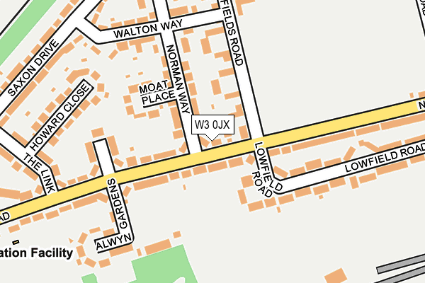 W3 0JX map - OS OpenMap – Local (Ordnance Survey)