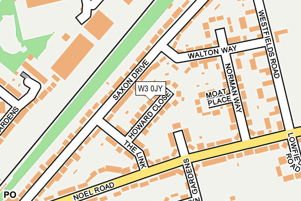 W3 0JY map - OS OpenMap – Local (Ordnance Survey)