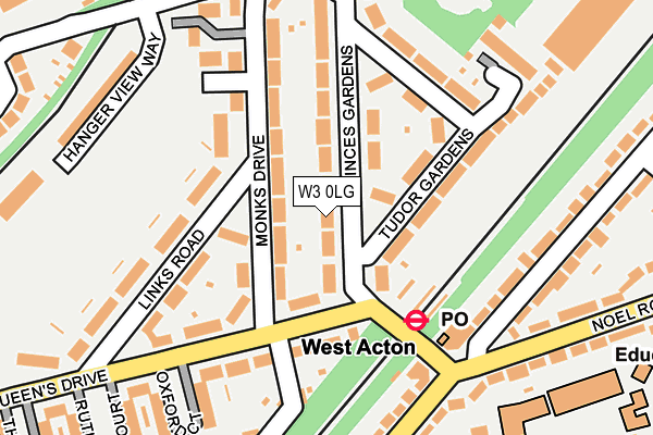 W3 0LG map - OS OpenMap – Local (Ordnance Survey)