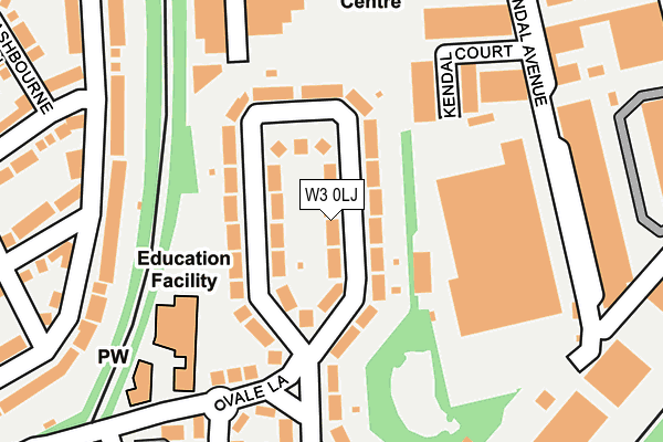 W3 0LJ map - OS OpenMap – Local (Ordnance Survey)