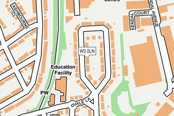 W3 0LN map - OS OpenMap – Local (Ordnance Survey)