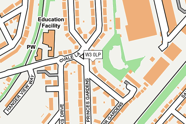 W3 0LP map - OS OpenMap – Local (Ordnance Survey)