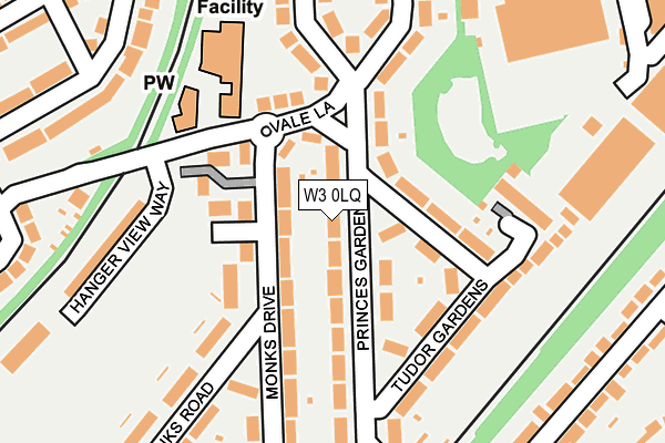 W3 0LQ map - OS OpenMap – Local (Ordnance Survey)