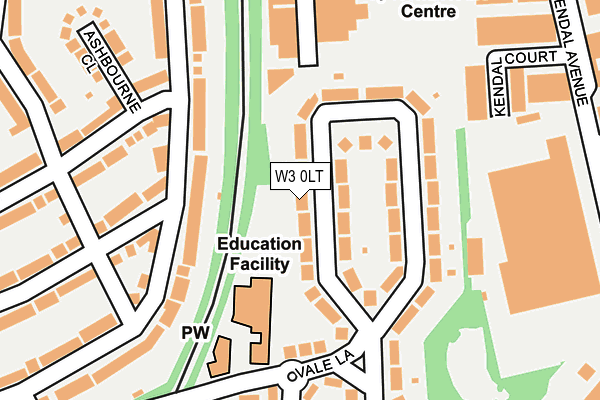 W3 0LT map - OS OpenMap – Local (Ordnance Survey)