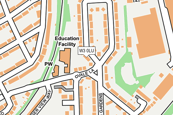 W3 0LU map - OS OpenMap – Local (Ordnance Survey)