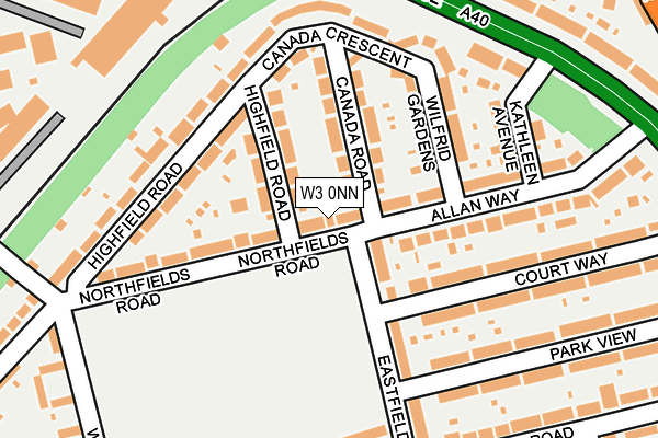 W3 0NN map - OS OpenMap – Local (Ordnance Survey)