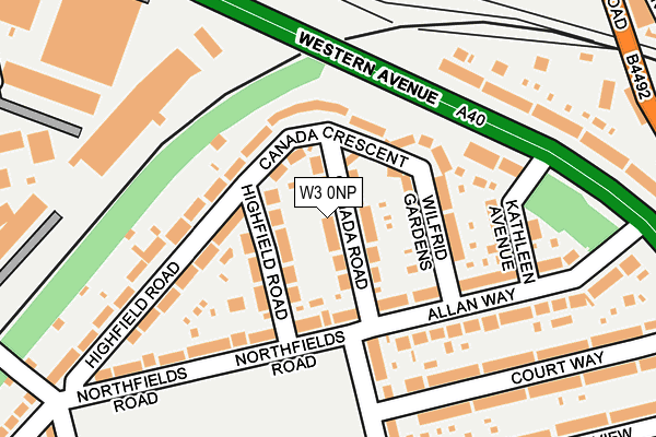 W3 0NP map - OS OpenMap – Local (Ordnance Survey)