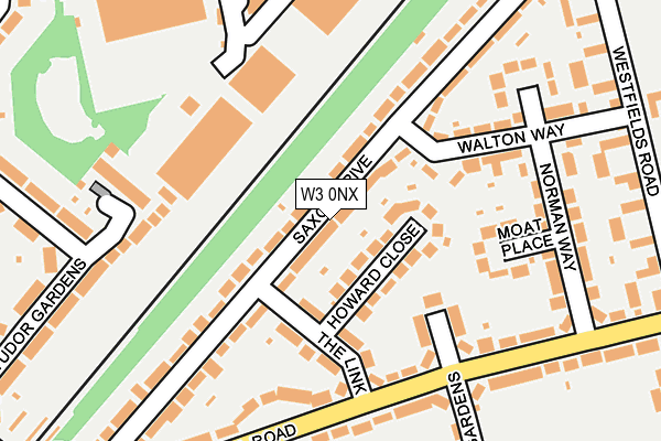 W3 0NX map - OS OpenMap – Local (Ordnance Survey)