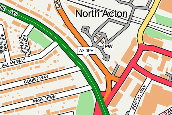 W3 0PH map - OS OpenMap – Local (Ordnance Survey)