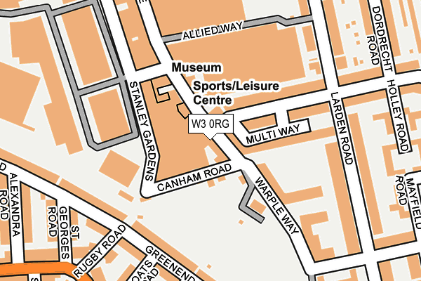 W3 0RG map - OS OpenMap – Local (Ordnance Survey)
