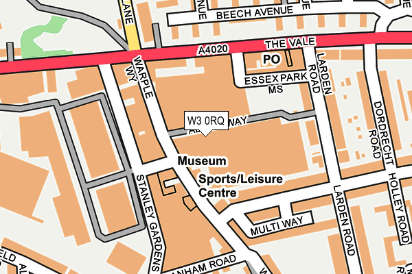 W3 0RQ map - OS OpenMap – Local (Ordnance Survey)