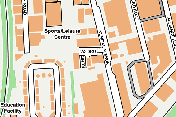 W3 0RU map - OS OpenMap – Local (Ordnance Survey)