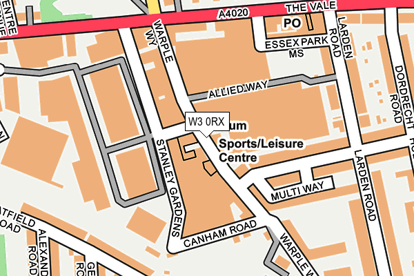 W3 0RX map - OS OpenMap – Local (Ordnance Survey)