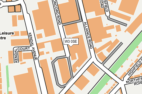 W3 0SE map - OS OpenMap – Local (Ordnance Survey)