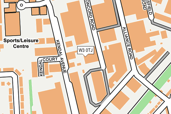 W3 0TJ map - OS OpenMap – Local (Ordnance Survey)