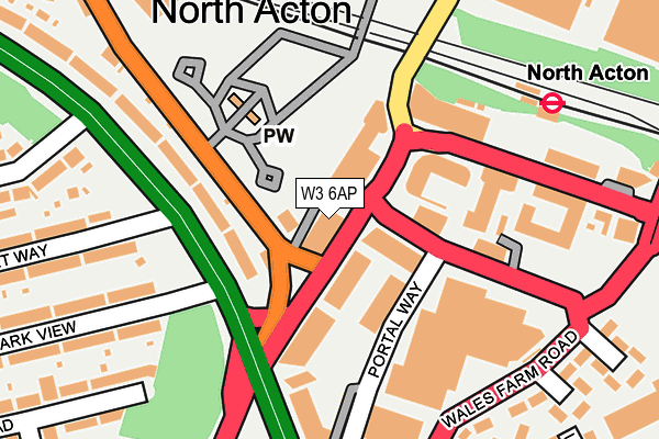 W3 6AP map - OS OpenMap – Local (Ordnance Survey)