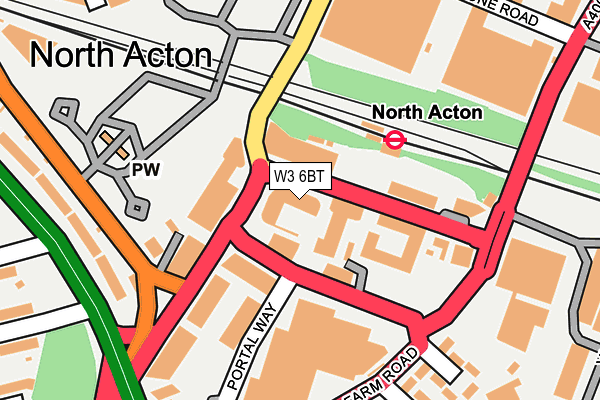 W3 6BT map - OS OpenMap – Local (Ordnance Survey)