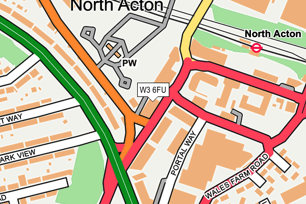 W3 6FU map - OS OpenMap – Local (Ordnance Survey)