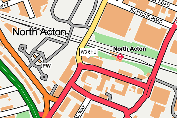 W3 6HU map - OS OpenMap – Local (Ordnance Survey)
