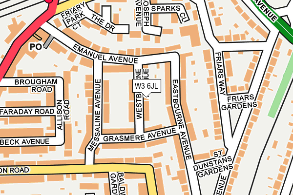 W3 6JL map - OS OpenMap – Local (Ordnance Survey)