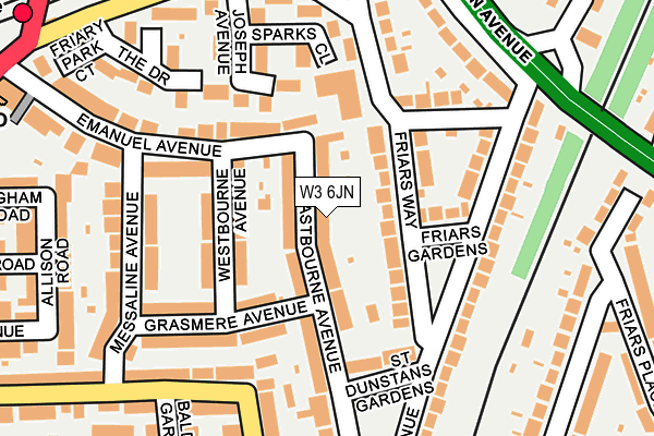 W3 6JN map - OS OpenMap – Local (Ordnance Survey)