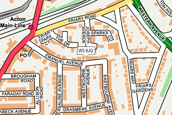 W3 6JQ map - OS OpenMap – Local (Ordnance Survey)