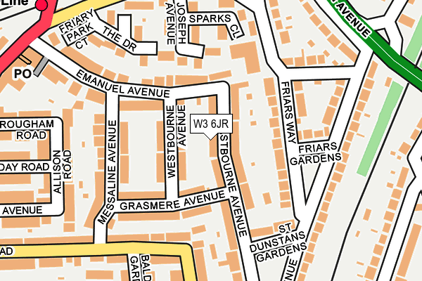 W3 6JR map - OS OpenMap – Local (Ordnance Survey)