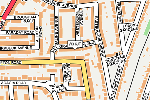 W3 6JT map - OS OpenMap – Local (Ordnance Survey)