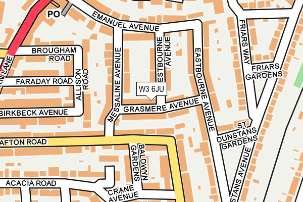 W3 6JU map - OS OpenMap – Local (Ordnance Survey)
