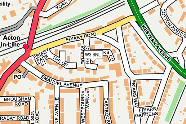 W3 6NL map - OS OpenMap – Local (Ordnance Survey)