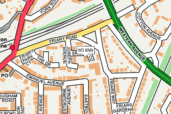 W3 6NN map - OS OpenMap – Local (Ordnance Survey)