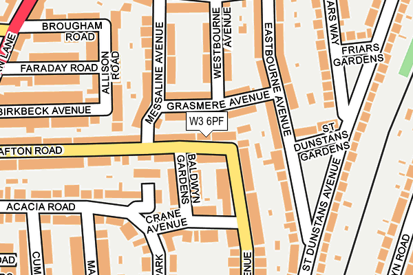 W3 6PF map - OS OpenMap – Local (Ordnance Survey)